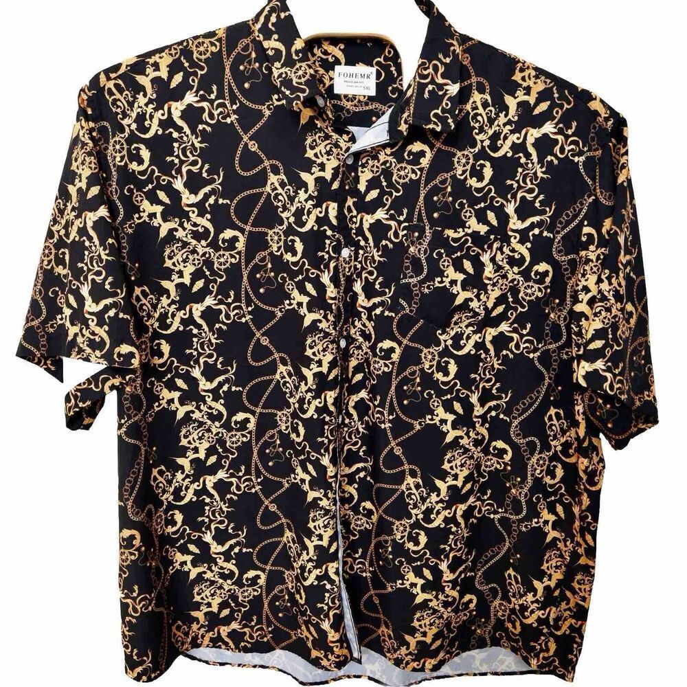 Fohemr Mens 4XL‎ Button Down Shirt.